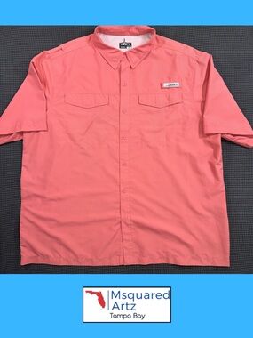 Habit Coral Fishing Shirt 2XL Short Sleeve UPF 40 Outdoor Performance